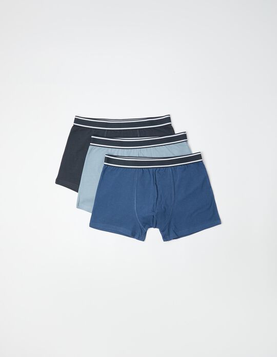 Comprar Online Pack 3 Boxers, Homem, Azul