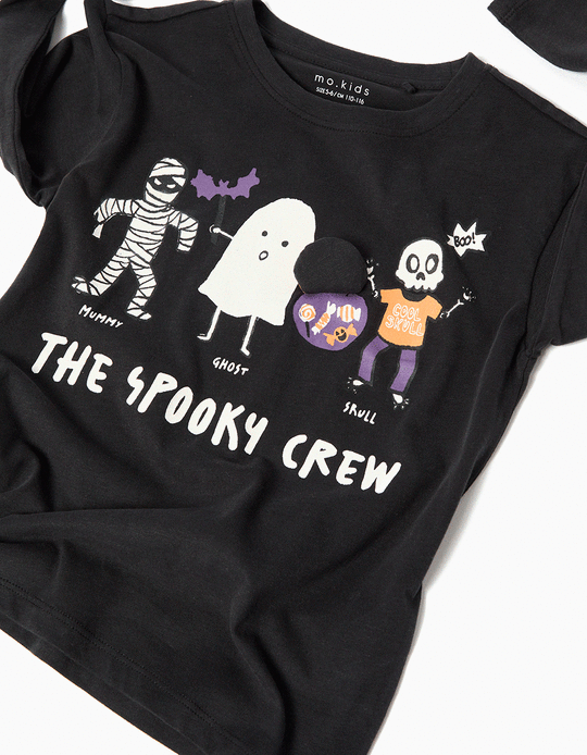 Comprar Online T-shirt de Manga Comprida 'Halloween', Menino, Preto