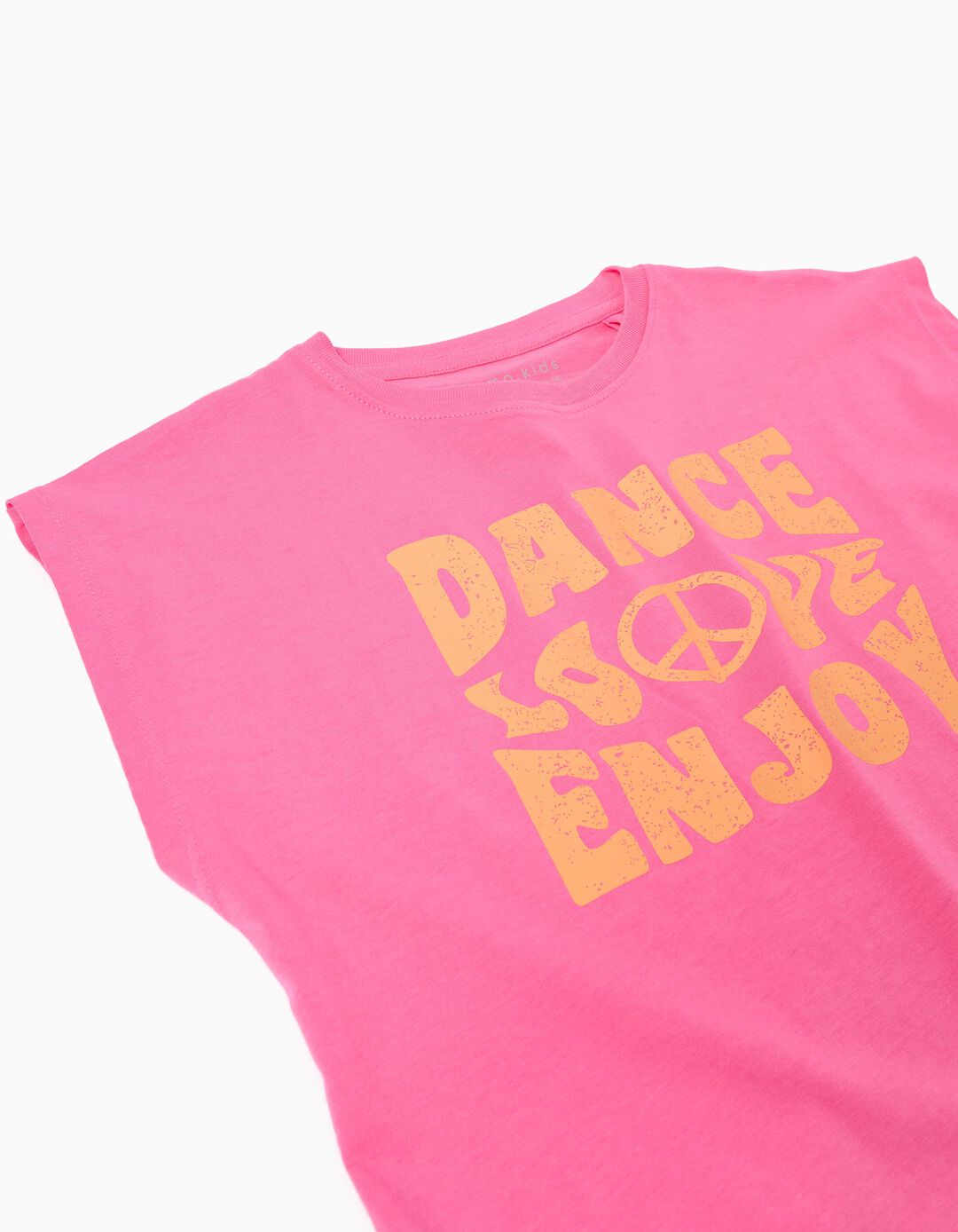 T-shirt sem Mangas, Menina, Rosa