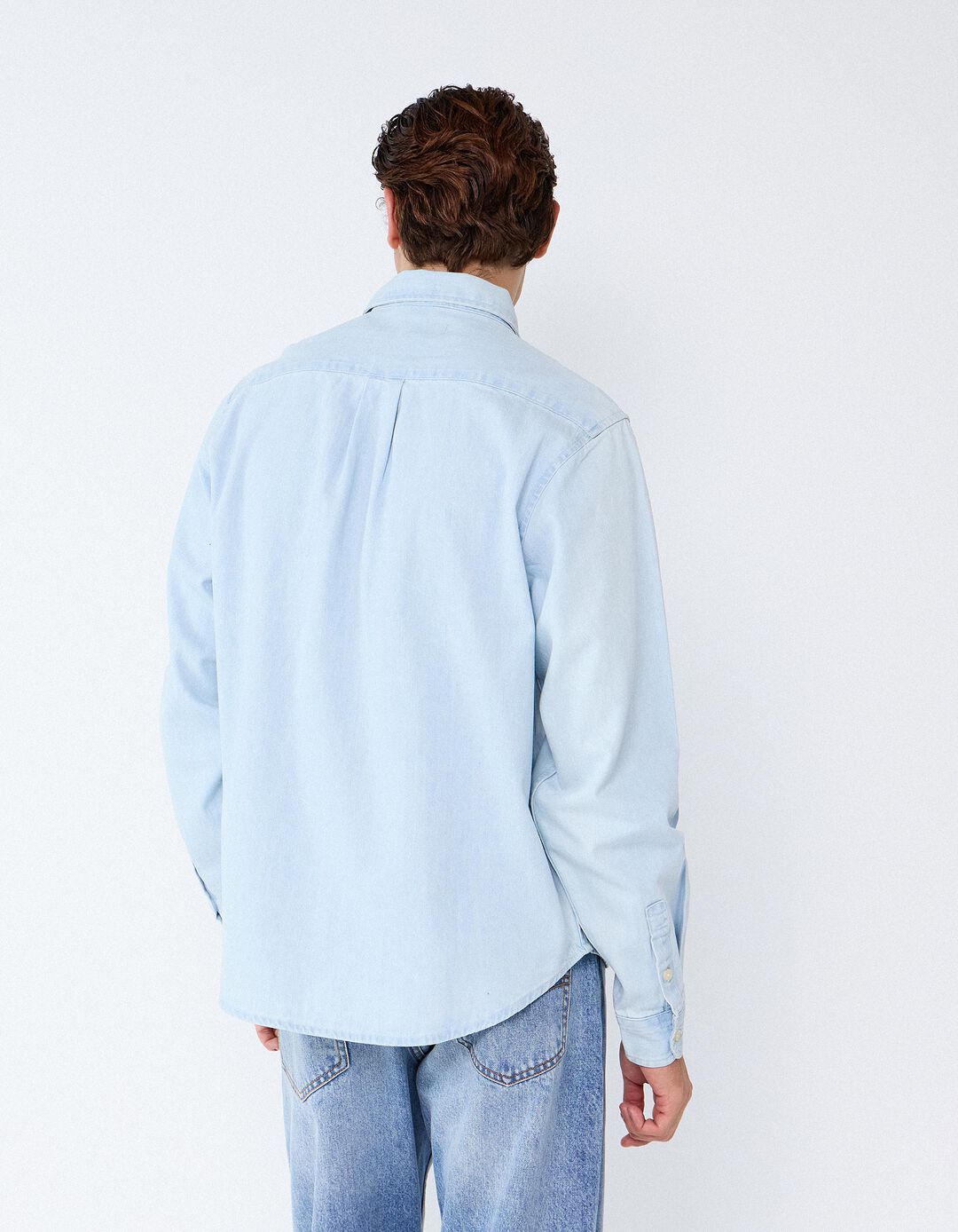 Camisa De Ganga, Homem, Azul Claro