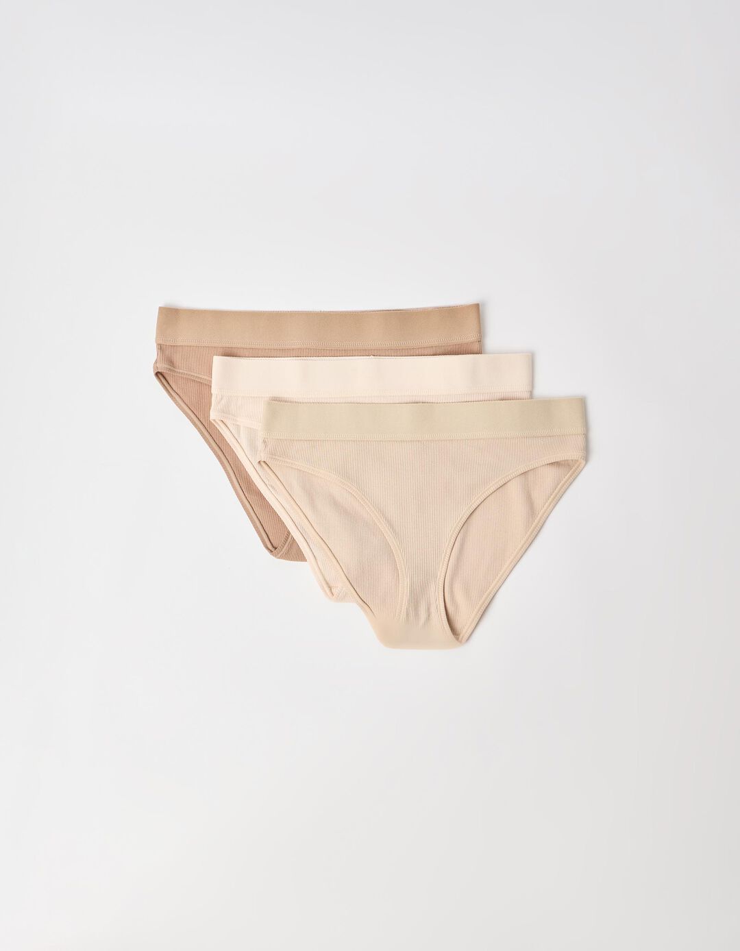 Pack 3 Cuecas Brief, Mulher, Bege