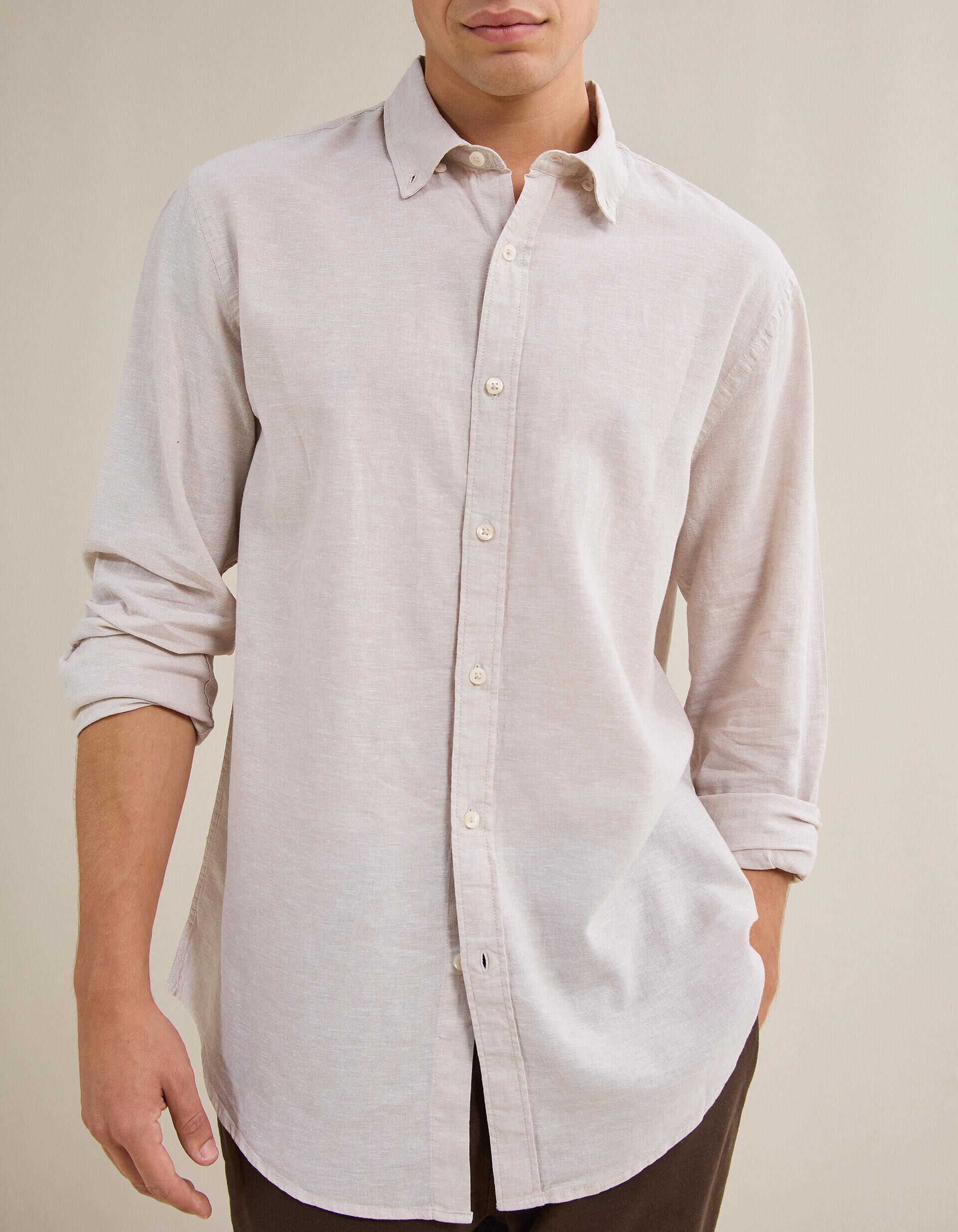 Comprar Online Camisa com Linho, Homem, Cinzento Claro