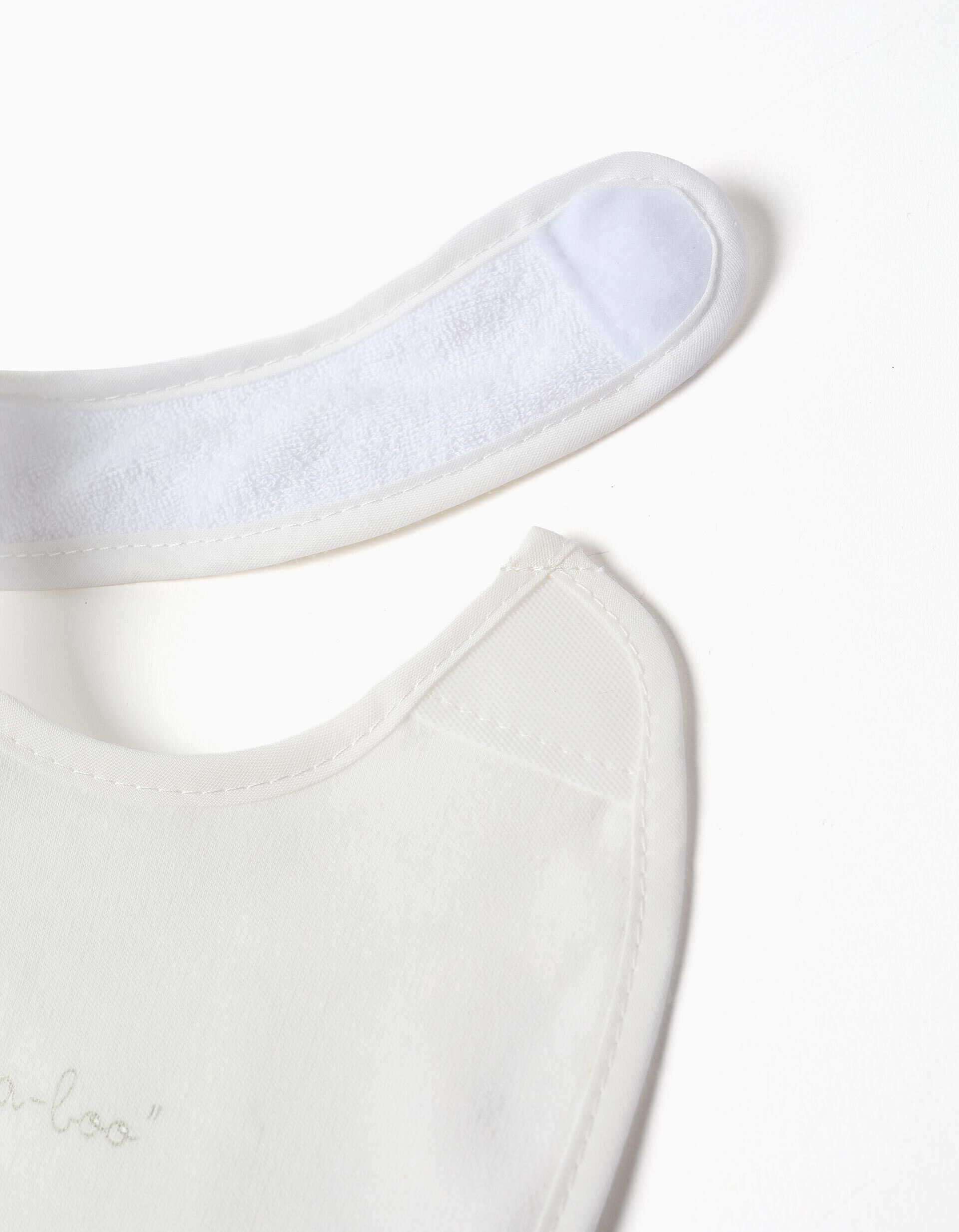 Comprar Online Pack De 2 Babetes Para Rec&eacute;m-Nascido e Beb&eacute; ZY Baby, Branco/Cinza