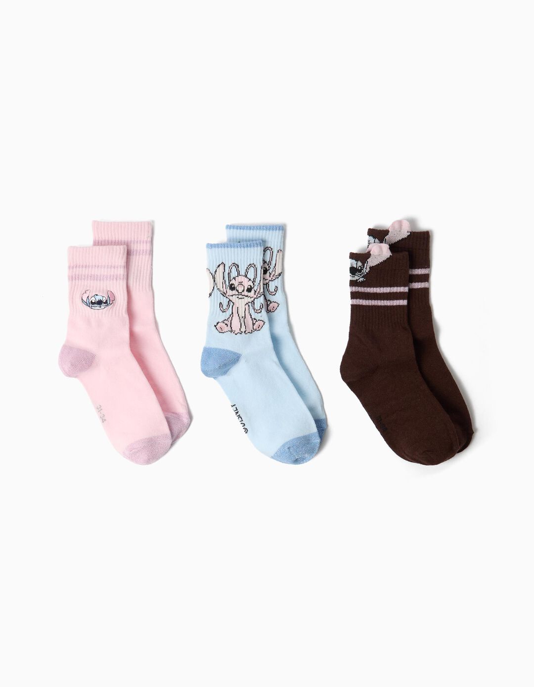 Pack 3 Pares De Meias 'Stitch' &copy;Disney, Menina, Multicolor