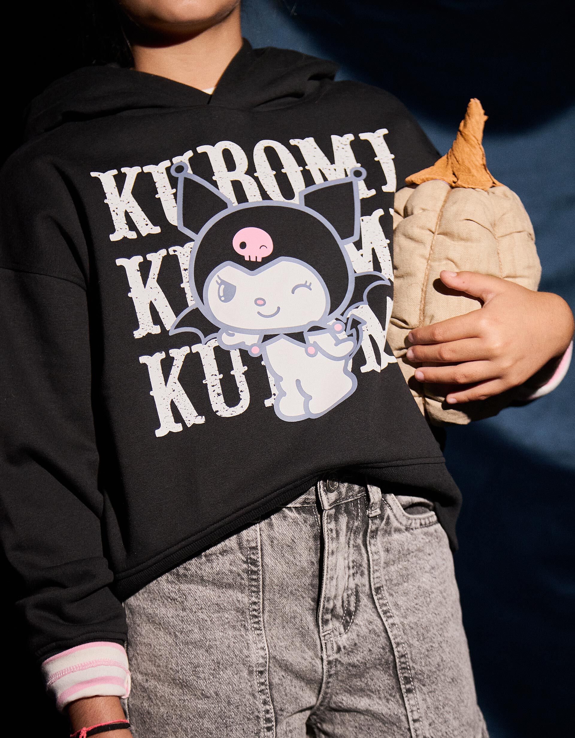 Comprar Online Sweatshirt com Capuz 'Kuromi', Menina, Preto