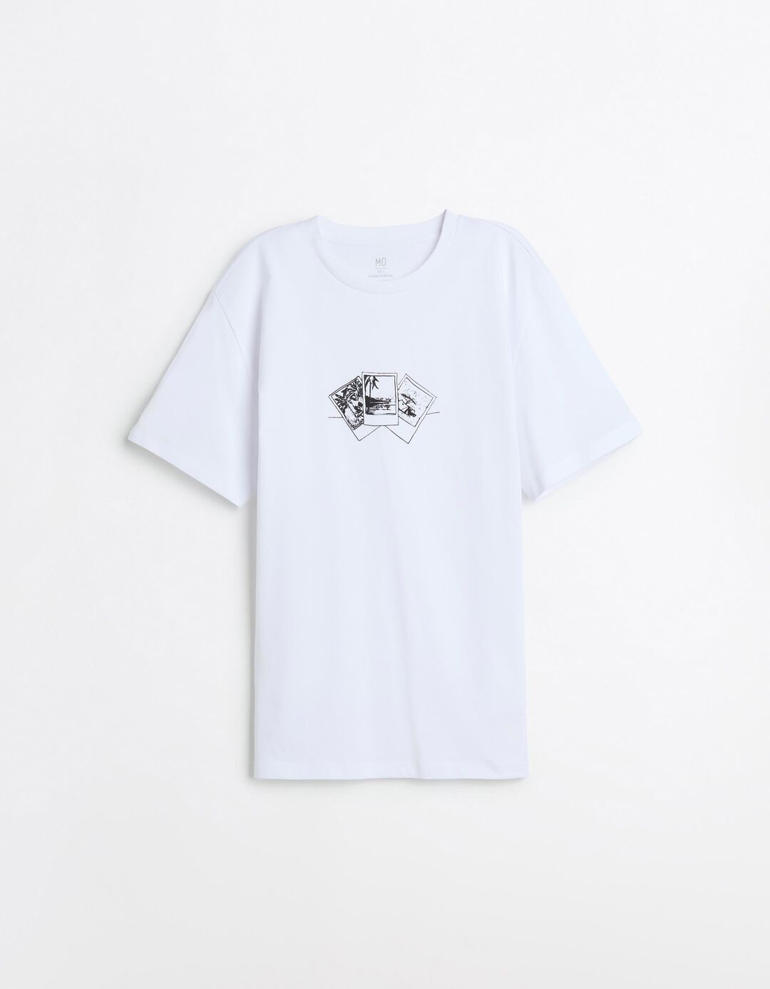 T-shirt Jersey Estampada, Homem, Branco