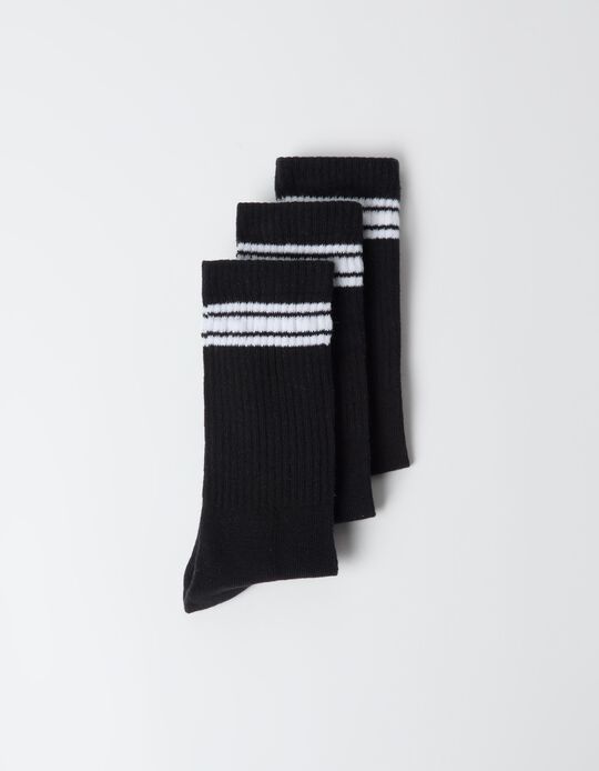 Comprar Online Pack 3 Meias Desportivas, Homem, Preto