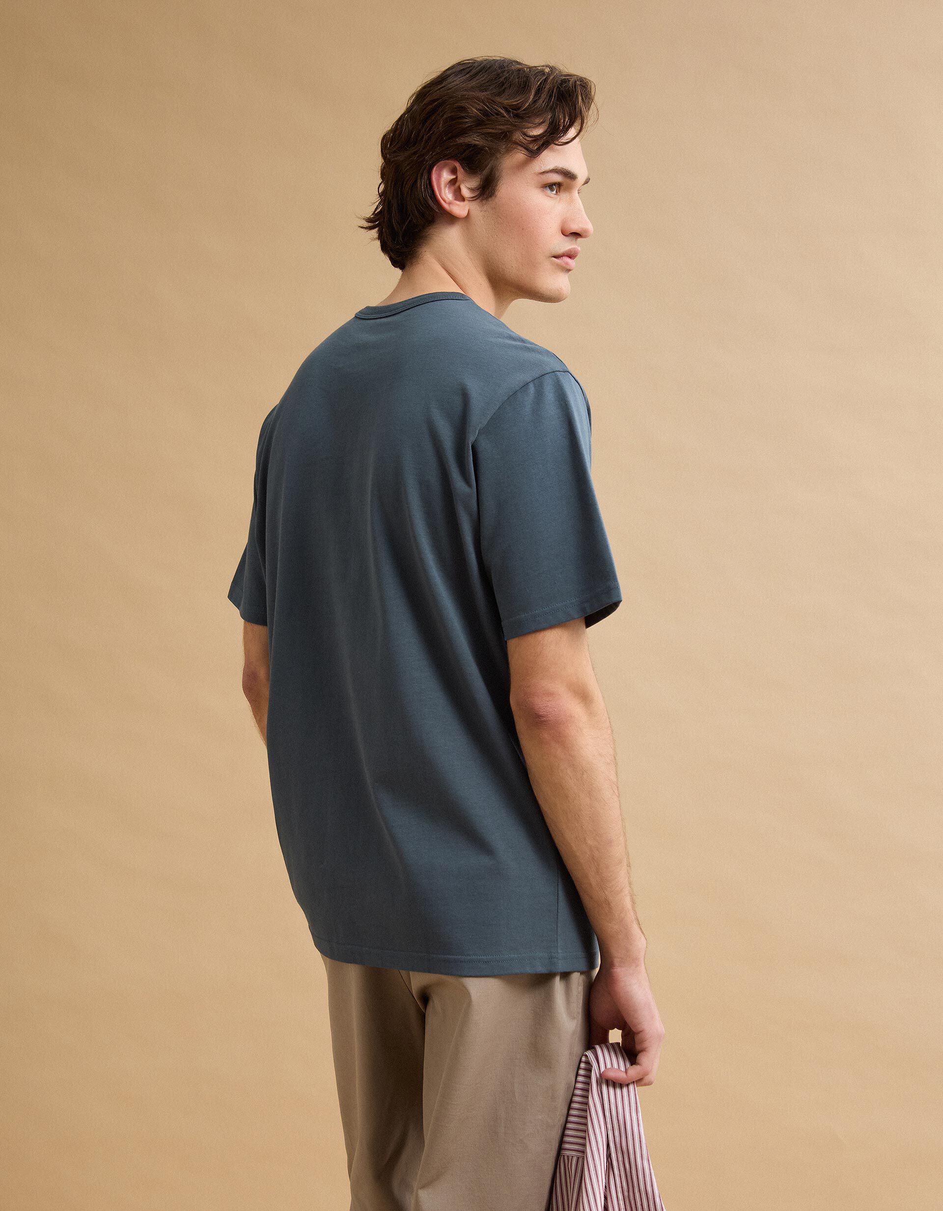 Comprar Online T-shirt Heavy Jersey Bordado, Homem, Azul Escuro