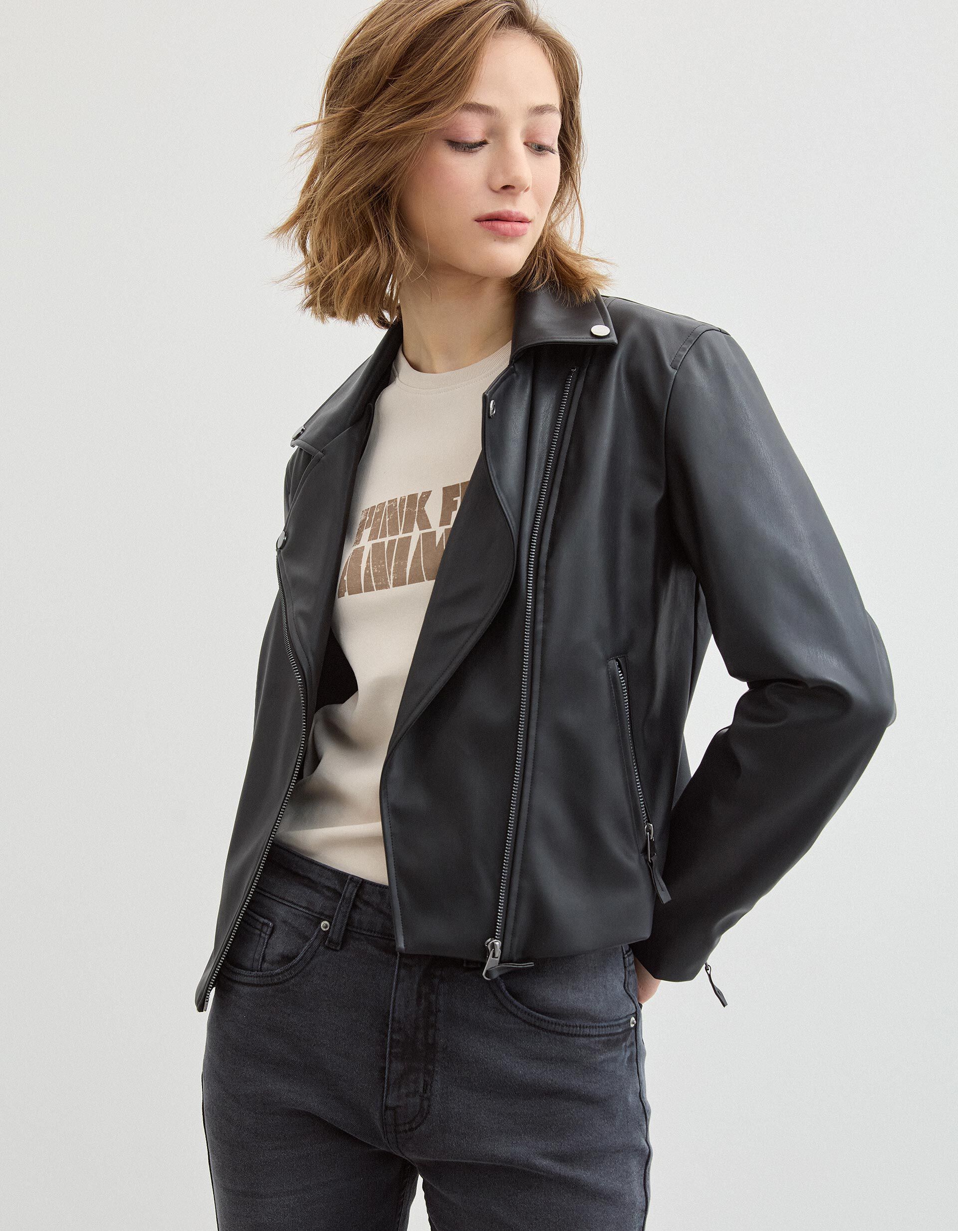 Comprar Online Casaco 'Biker', Mulher, Preto