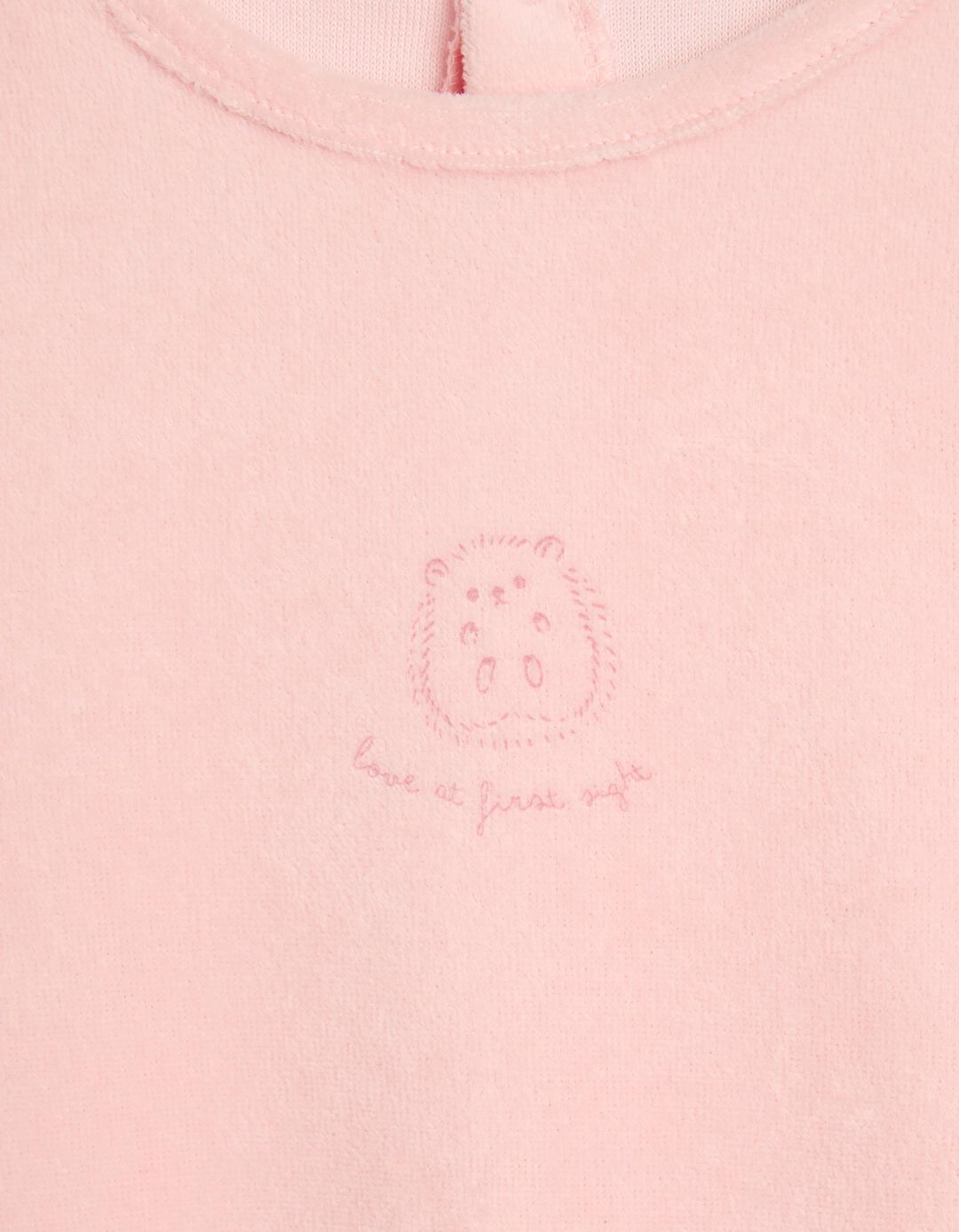 Babygrow Em Veludo, Menina, Rosa Claro