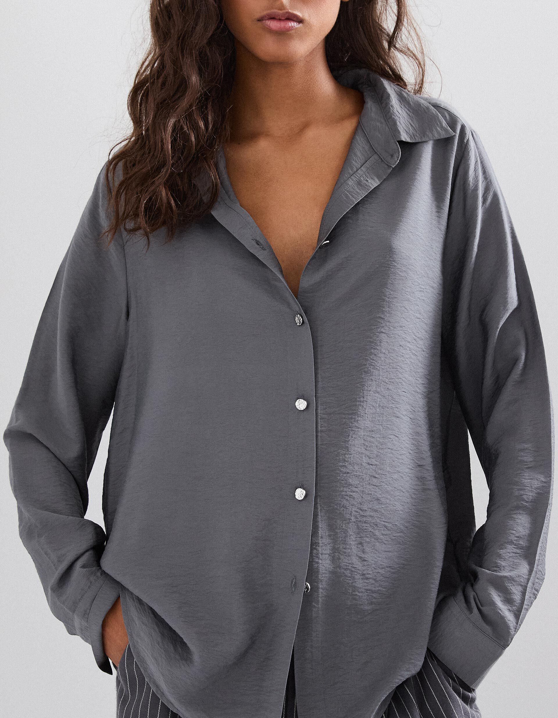 Comprar Online Camisa, Mulher, Cinzento Escuro