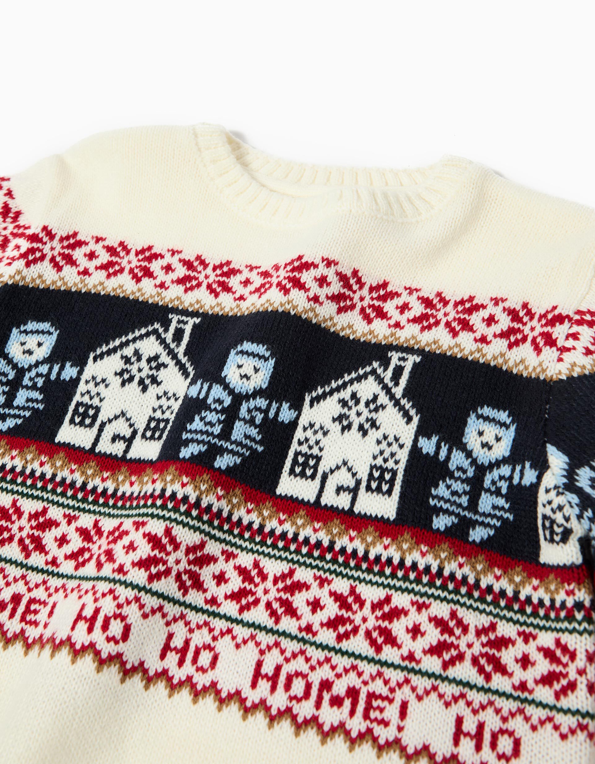 Comprar Online Camisola Malha Natal, Menino, Bege Claro