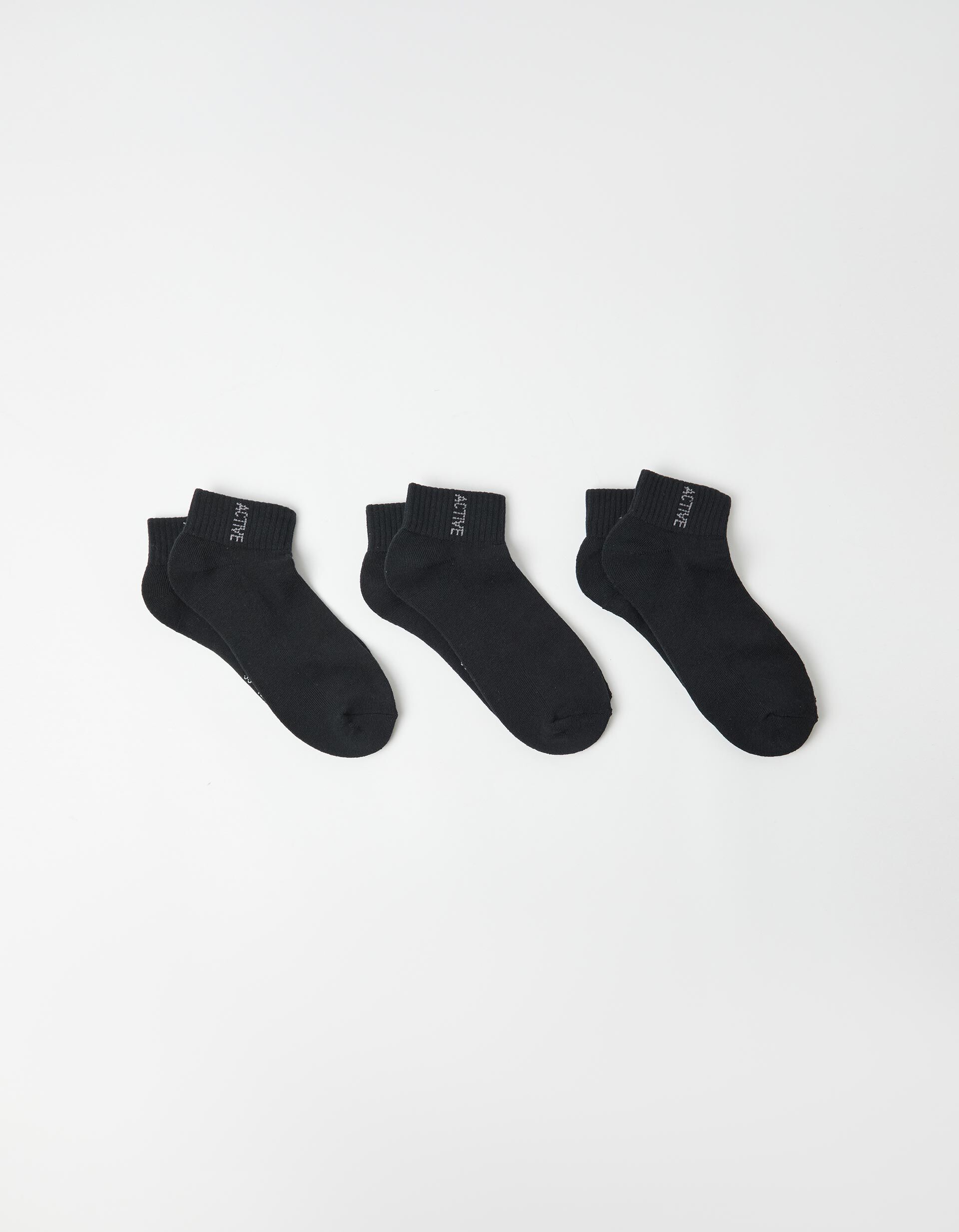 Comprar Online Pack 3 Pares de Meias Tornozelo, Homem, Preto