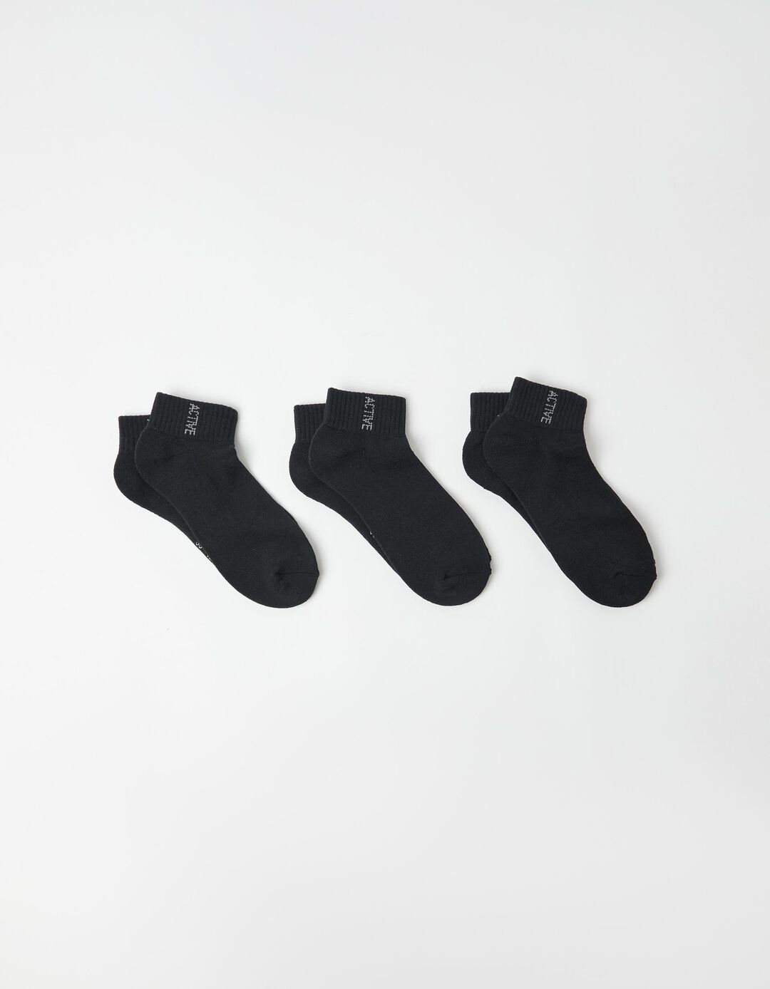 Pack 3 Pares de Meias Tornozelo, Homem, Preto