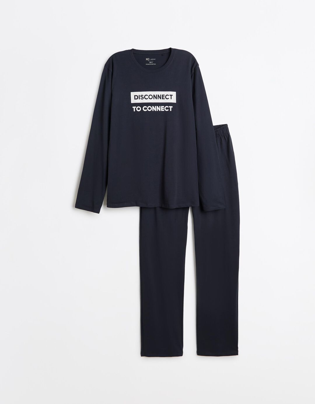 Pijama Jersey Estampado, Homem, Azul Escuro