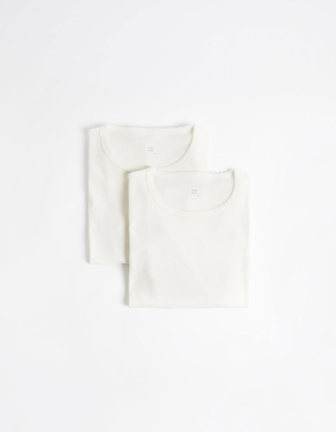 Pack 2 Microperforated Undershirts, Women, Light Beige