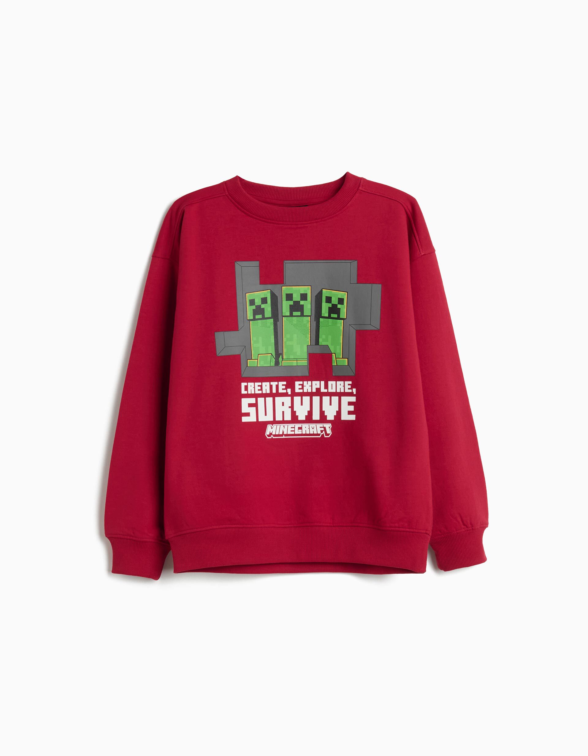 Comprar Online Sweatshirt 'Minecraft', Menino, Vermelho