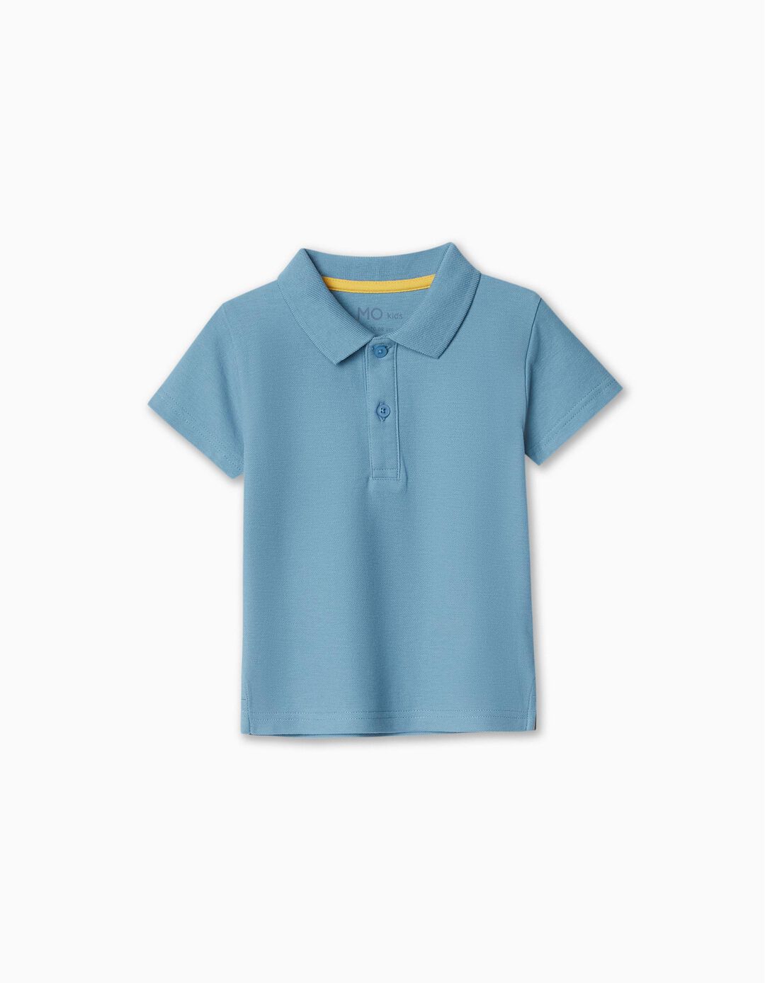 Short Sleeve Piquet Polo, Baby Boy, Blue