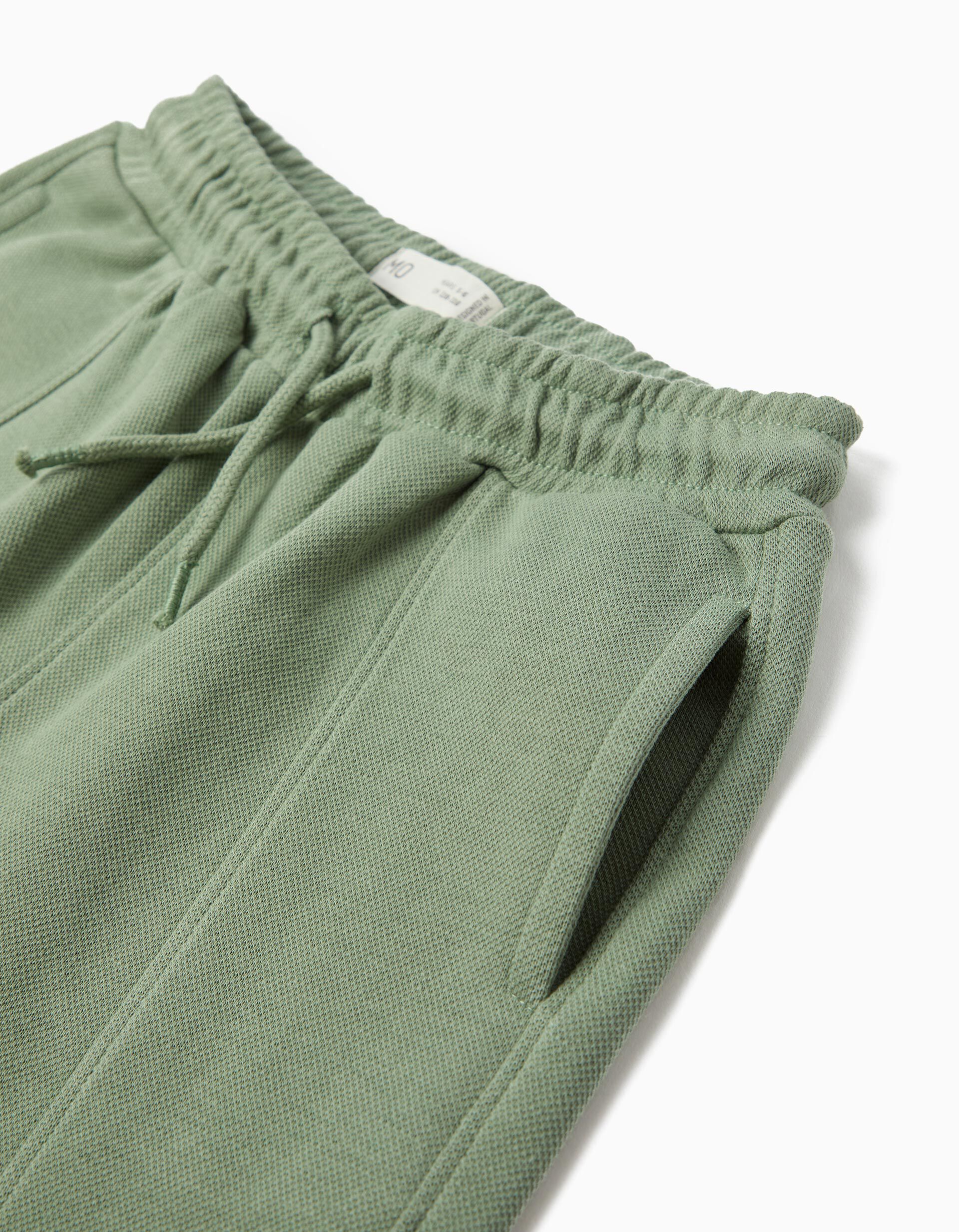 Comprar Online Cal&ccedil;&otilde;es de Felpa Texturizados, Menino, Verde Escuro