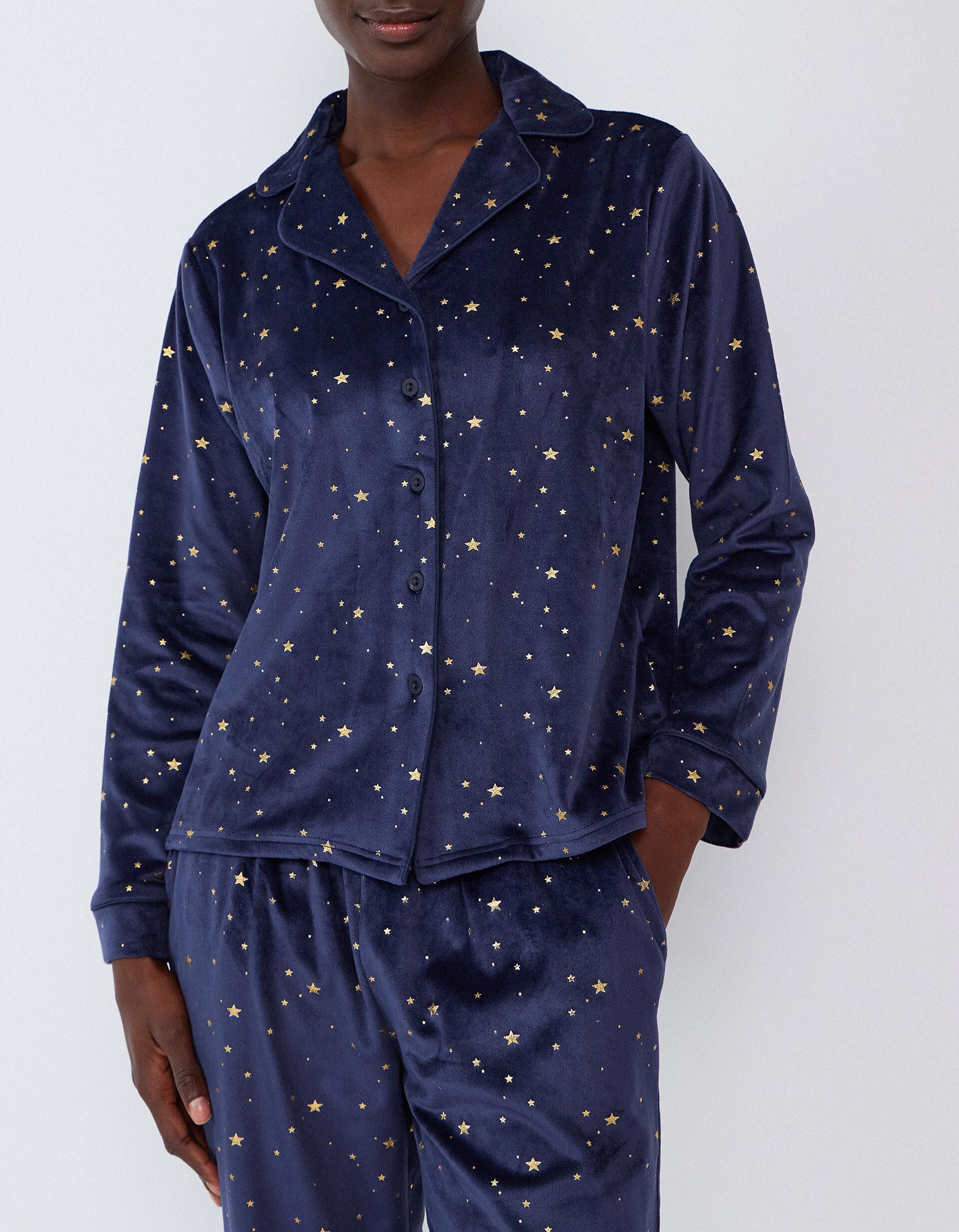 Comprar Online Pijama De Veludo, Mulher, Azul Escuro