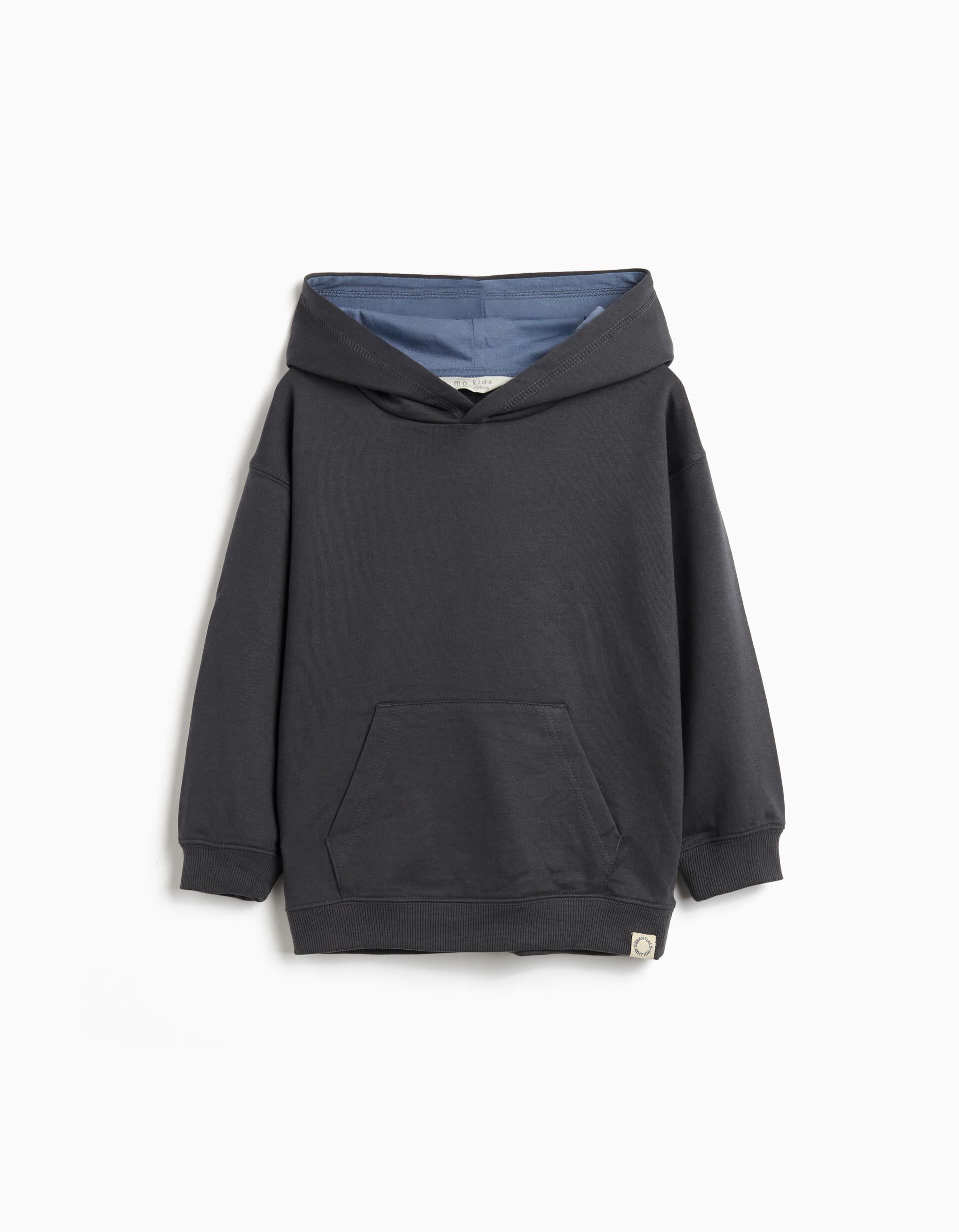 Comprar Online Sweatshirt com Capuz, Menino, Cinzento Escuro
