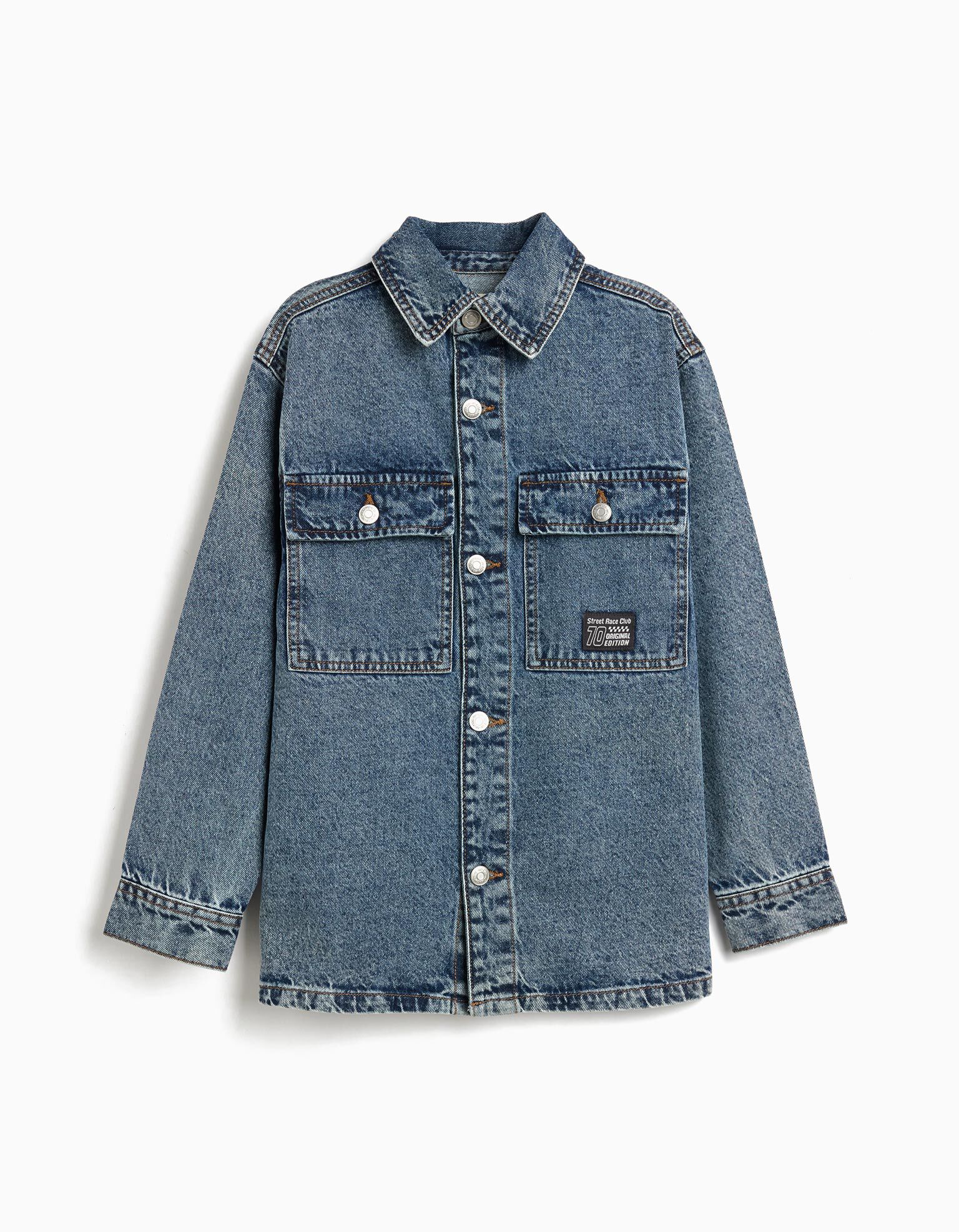 Comprar Online Sobrecamisa de Ganga, Menino, Azul Claro