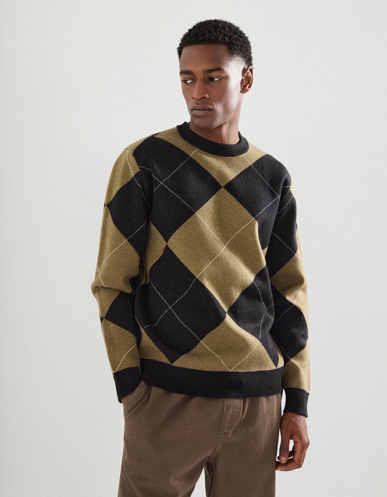 Comprar Online Camisola de Malha, Homem, Castanho