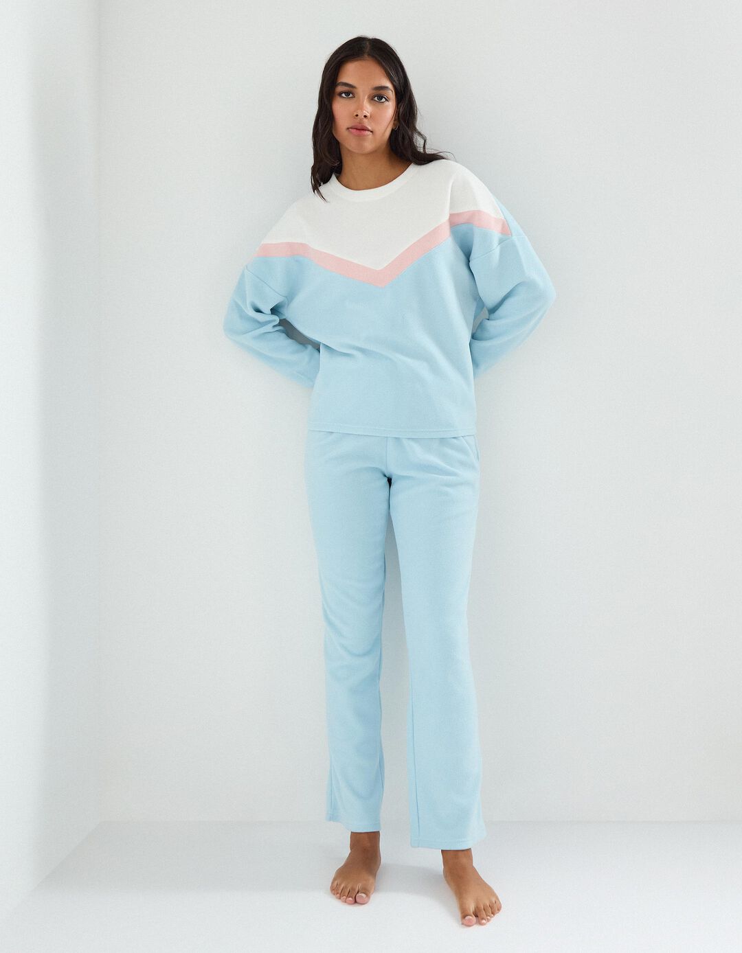Pijama Polar, Mulher, Azul Claro