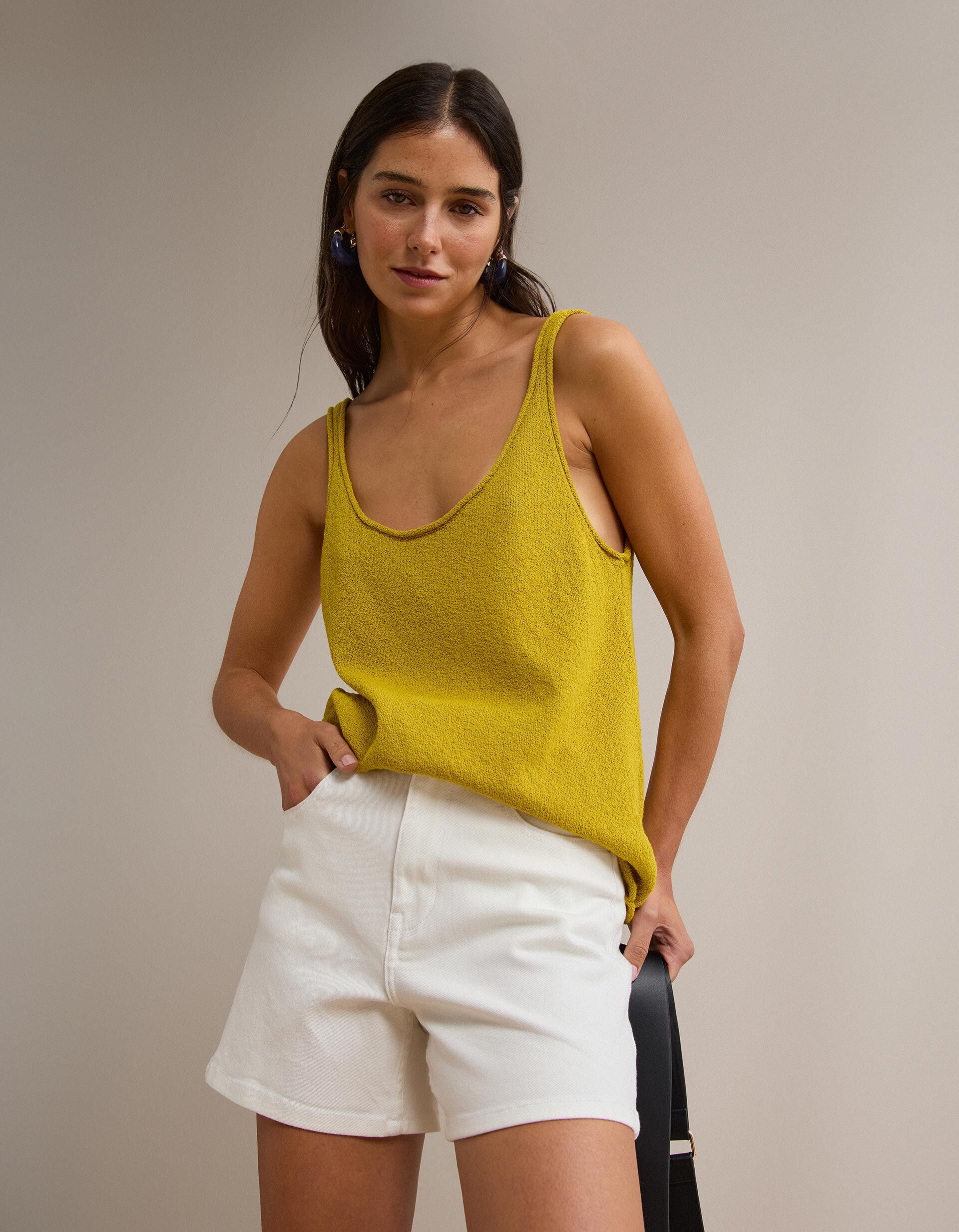 Comprar Online Tank Top Canelado, Amarelo