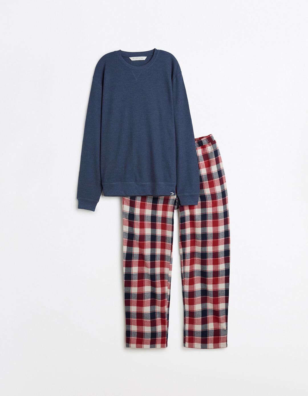 Pijama Xadrez, Homem, Azul Escuro