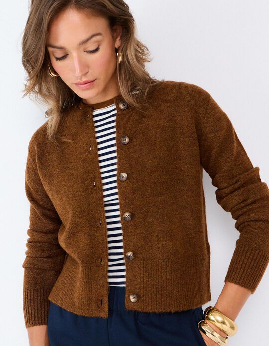 Comprar Online Casaco De Malha, Mulher, Castanho
