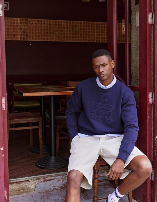 Comprar Online Camisola De Felpa, Homem, Azul Escuro