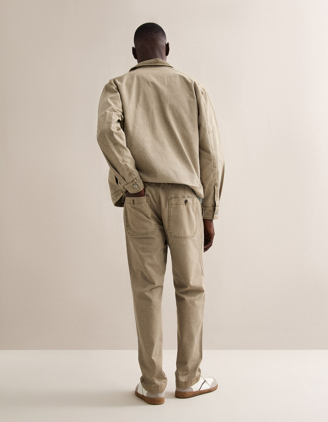 Cal&ccedil;as Canvas, Homem, Bege