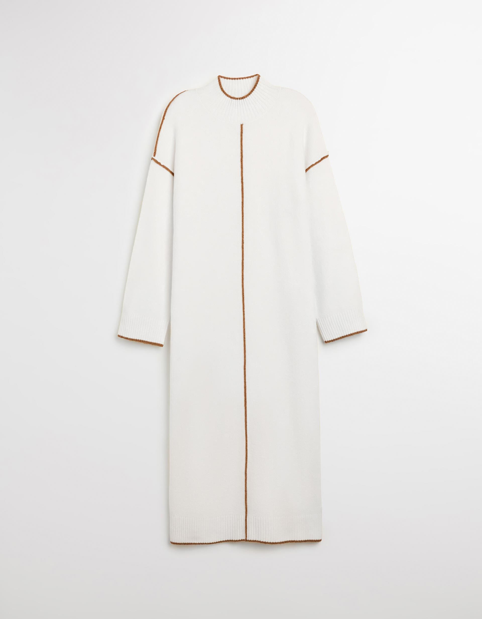 Comprar Online Vestido de Malha com L&atilde;, Mulher, Cru