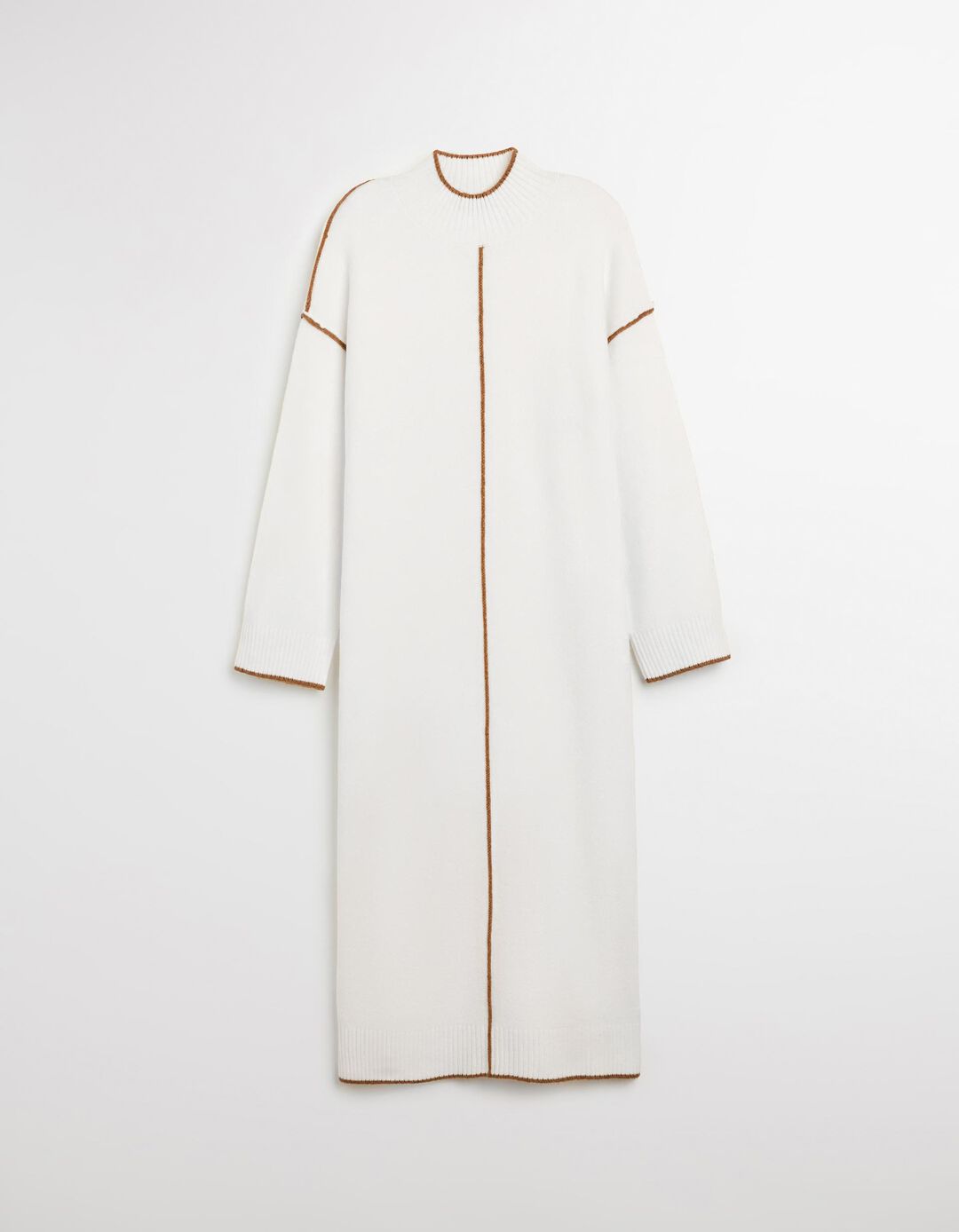 Vestido de Malha com Lã, Mulher, Cru