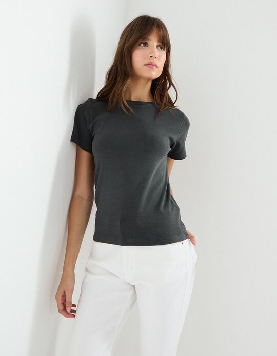 Comprar Online T-shirt, Mulher, Cinzento Escuro