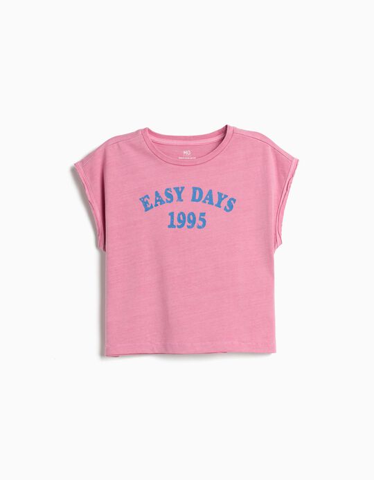 Comprar Online T-shirt Estampada, Menina, Rosa