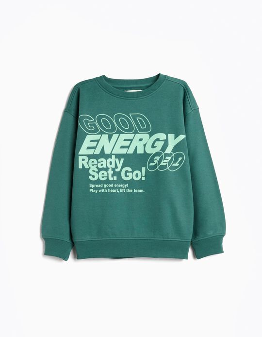 Comprar Online Sweatshirt de Felpa, Menino, Verde Escuro