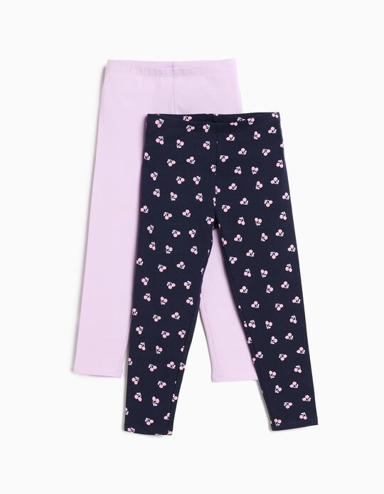 Comprar Online Pack 2 Leggings, Menina, Azul Escuro
