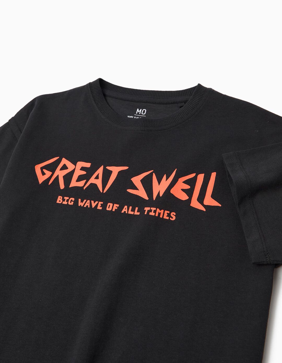 T-shirt Estampada, Menino, Preto