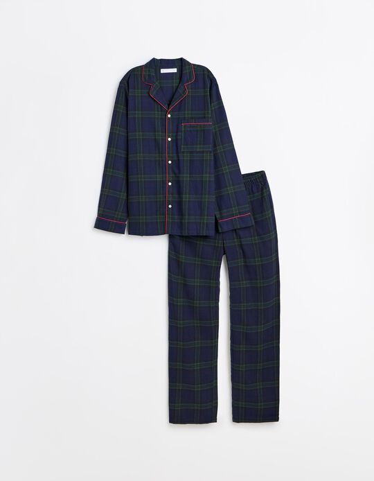 Comprar Online Pijama Em Flanela Natal, Homem, Azul Escuro