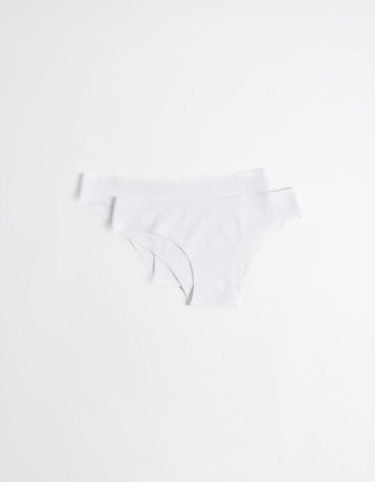 Comprar Online Pack 2 Cuecas Corte Laser, Mulher, Branco