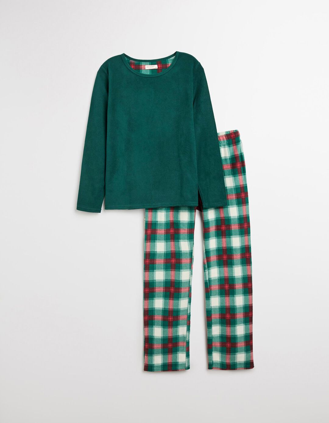 Pijama Polar Natal, Mulher, Verde Escuro 