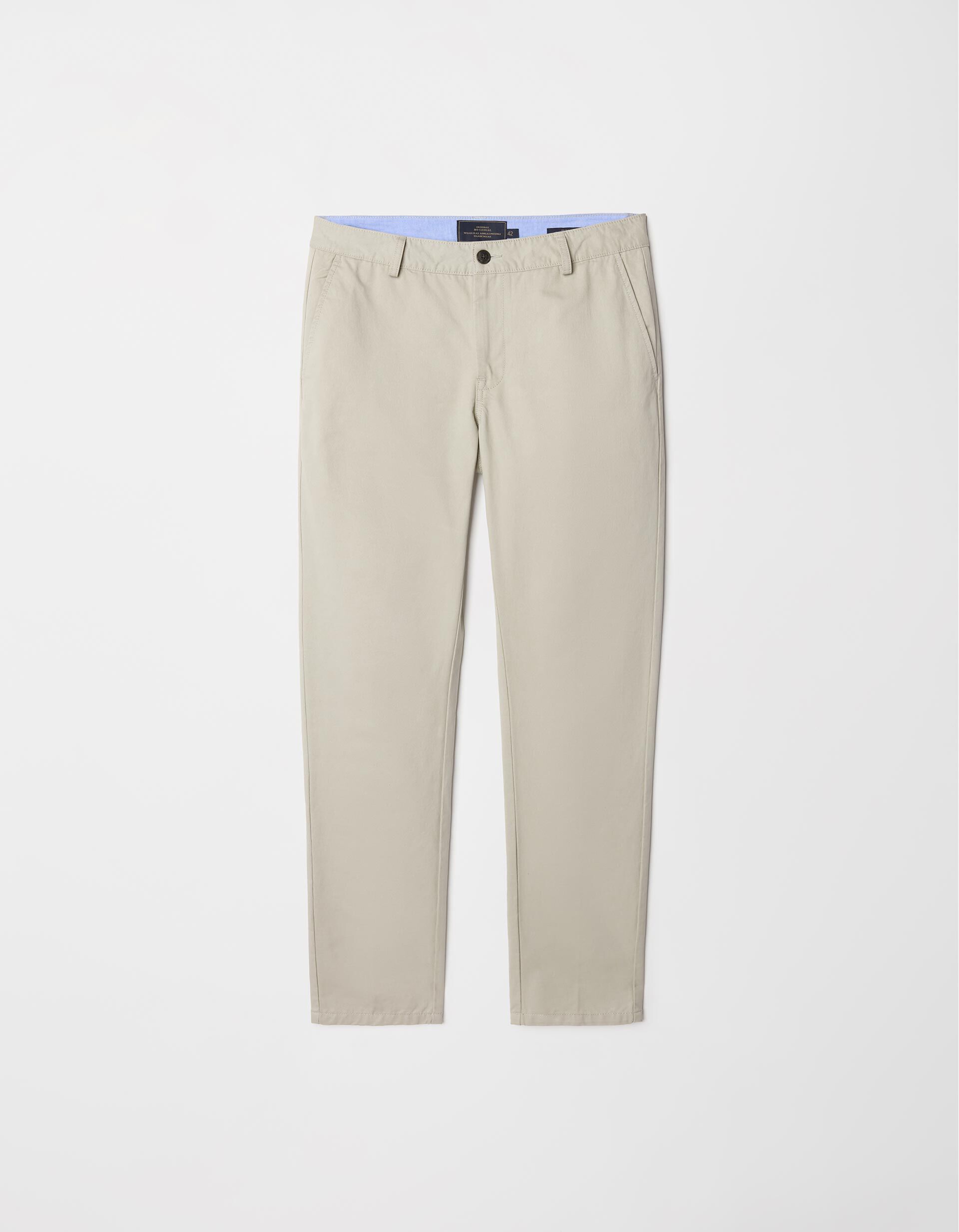 Comprar Online Cal&ccedil;as Chino Premium 'Slim fit', Homem, Bege Claro