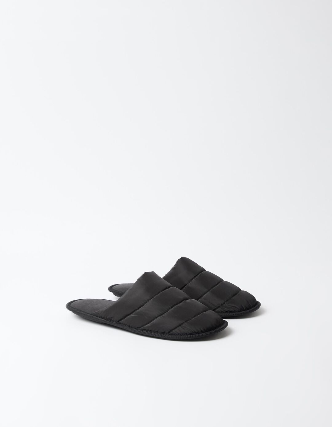 Chinelos De Quarto Acolchoados, Homem, Preto