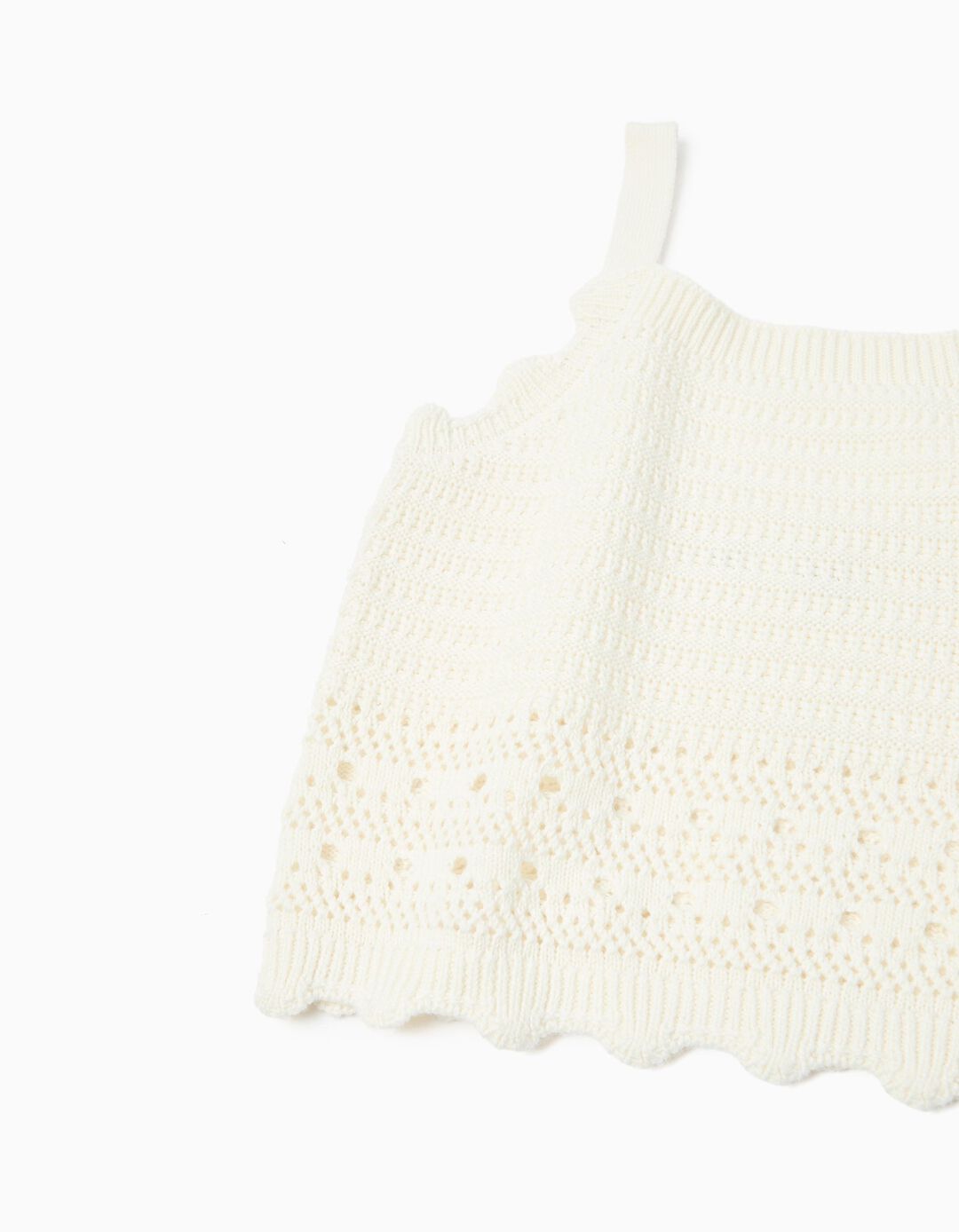 Top Crochet, Menina, Branco