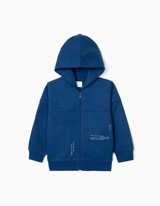 Hooded Jacket for Boys 'Asian Cities', Blue
