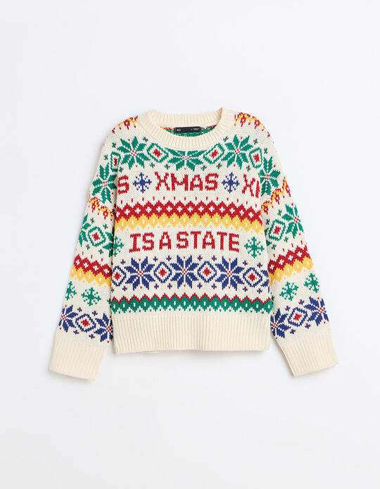 Comprar Online Camisola De Malha De Natal, Mulher, Cru