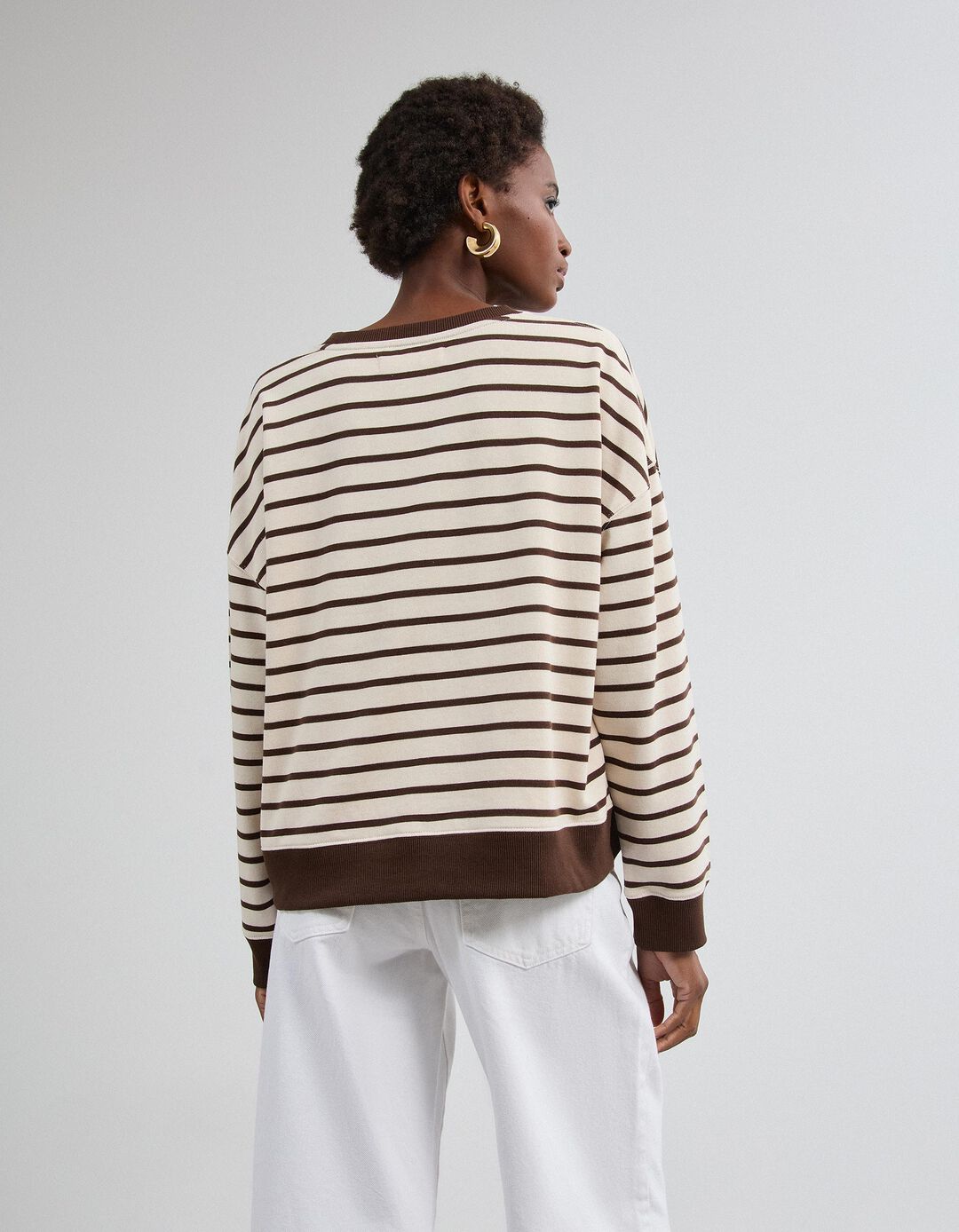 Sweatshirt Jogging, Mulher, Castanho Escuro