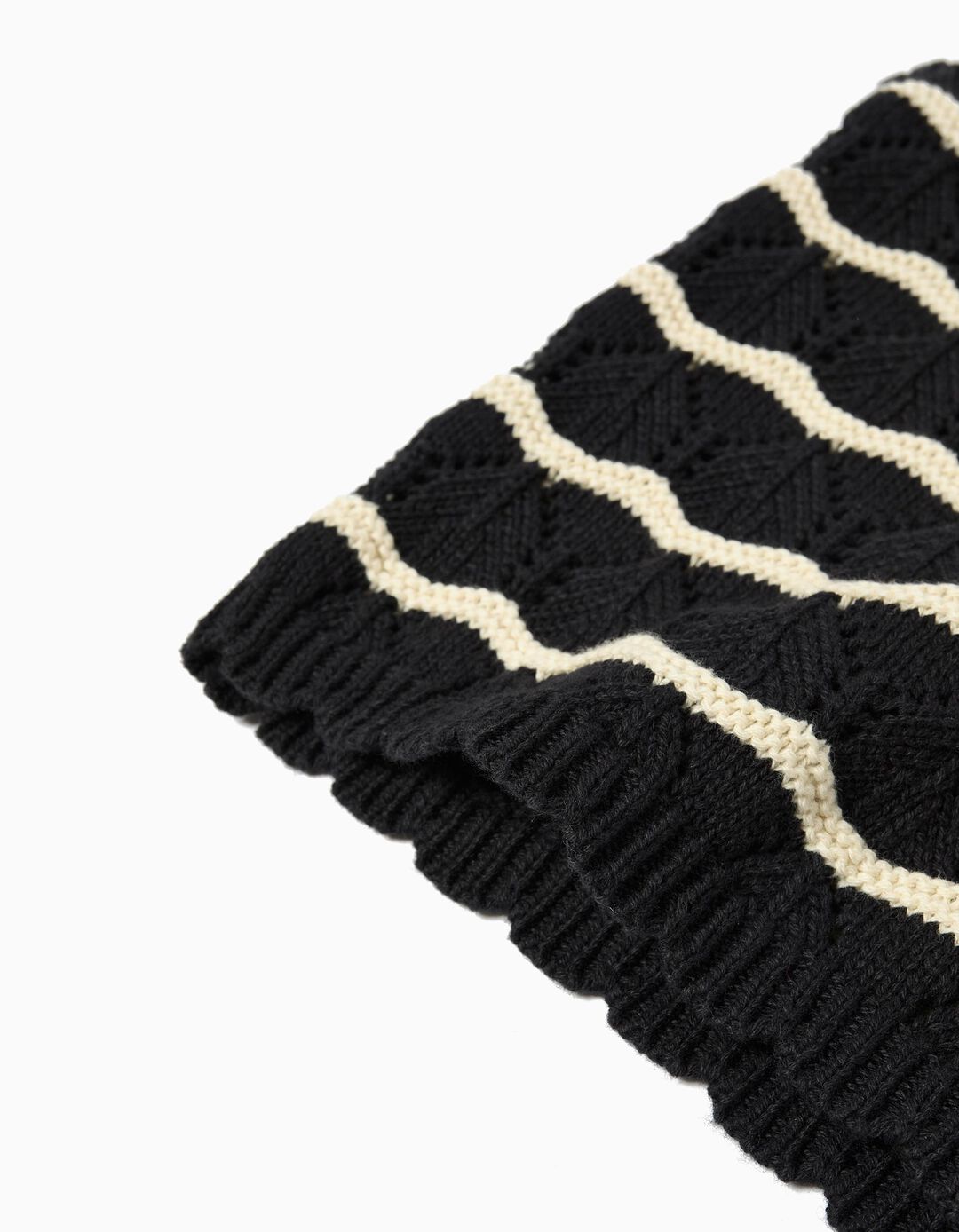 Top Crochet, Menina, Preto 